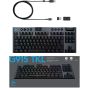 Logitech G915 LIGHTSPEED TKL Tenkeyless Wireless Mechanical Gaming Keyboard with low profile GL-Tactile key switches, LIGHTSYNC RGB, Ultra thin design, 40+ hours battery life, QWERTY UK Layout - Black