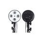 Studio Kit Lamp Holder with Light Stand and Soft Box Plug, 3 Pieces - Black and White