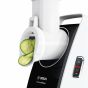 Bosch Series 6 No Frost Refrigerator, 435 Litres, Black - KGN49LB30U with Bosch Compact Power Meat Grinder, 1800 Watt, Black and White - MFW3850B