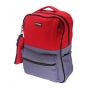 Gharibo Bags School Backpack With Pencil Case for Kids, Colored Pattern - Red and Grey