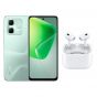 Infinix Hot 50i, 128GB, 6GB RAM, 4G, Dual SIM - Green with Ridingtone AirPods Pro 2nd Generation Earbuds - White