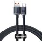 Baseus Crystal Shine Series CW-FXP USB-A to USB-C Charging and Data Cable, 1.2 Meters, Black - CAJY000401