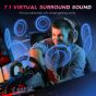 FIFINE H9 Wired Gaming Headset with Microphone for Multi Devices, 7.1 surround sound - Black