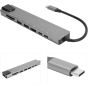 USB Type C 8 in 1 Hub - Grey