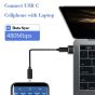 USB Type C female to USB A male Adapter, 2 Pieces - Grey