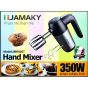 Jamaky Stainless Steel Hand Mixer, 7 Speed, 350 Watt, Black and Silver - JMK6007