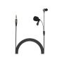 Jmary Lavalier Wired Microphone with Earphone, Black, MC-R5 - with Gift Bag