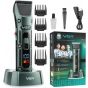 VGR hair Clipper, Wet and Dry, Green- V-696