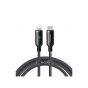 Yesido USB-C to Lightning Charging Cable, 120 cm, Black - CA157