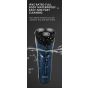 VGR Rechargeable Hair shaver, Wet and Dry, Blue - V-322
