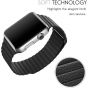 Compatible with Apple Watch band 44mm/42mm, Leather Loop Band with Magnetic Closure Compatible with Apple Watch Series 4/3/2/1 (Black)