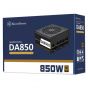 SilverStone Power Supply Gold for PC, 850 Watt, Black - DA850
