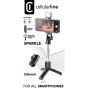 Cellularline Sparkle Bluetooth Selfie Stick, 70 cm - Black