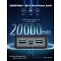 باور بانك راف باور، 20000 مللي امبير، 3 منافذ، اسود - RP-PB1216
