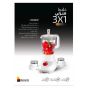 خلاط بيسمارك 3 في 1، مع 2 مطحنة، 450 وات، ابيض - B-M450