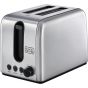 Black + Decker Toaster, 2 Slices, 1050 Watt, Black and Silver - ‎ET244-B5