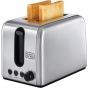 Black + Decker Toaster, 2 Slices, 1050 Watt, Black and Silver - ‎ET244-B5