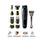 Braun 9 in One Hair Trimmer with Gillette Fusion5 ProGlide Razor for Men, Black/Blue - MGK5280