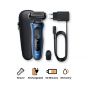 ماكينة حلاقة براون Series 6 SensoFlex للاستعمال الجاف والرطب، اسود/ازرق - 60-B1000s