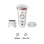 Braun Silk-epil 9 Wet & Dry Epilator for Women, White - SES9-720