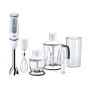 Braun MultiQuick 5 Vario Hand Blender with Attachments, 1000 Watt, White/Grey - MQ 5245 WH