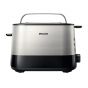 Philips Viva Collection Toaster, 2 Slices, 1000 Watt, Black and Silver - Hd2637-91