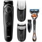 Braun Beard Trimmer with Gillette Fusion5 ProGlide Razor, Black - BT5242