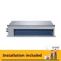 Fresh Concealed Central Air Conditioner, 2.25 HP, Cooling and Heating, Inverter Motor, Silver - 500009255-500009254