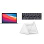 Apple MacBook Air 2020, M1 Chip, 256GB SSD, 8GB RAM, 13.3 Inch Retina Display, 7 GPU, macOS- Space Gray- A2337, (Pre-Owned), Grade B, 3 Months Warranty, with Keyboard Cover and Hard Shell Protective Case