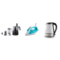 Mienta Fusion Food Processor, FP141128A with Mienta Steam Iron, SI18809A and Mienta Glass Kettle, EK201320A 