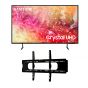 Samsung 65 Inch 4K UHD Smart LED TV with Built-in Receiver - 65DU7000 with Falcon Wall mount