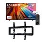LG 50 Inch 4K UHD Smart LED TV with Built in Receiver - 50UT80006LB with ETI TV Wall Mount
