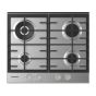 Hoover  Gas Built-in Hob, 60cm, 4 Burner, Stainless Steel- HHG6BR4MX