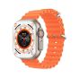 W&O X9 Ultra Smart Watch - Silver Case and Orange Strap