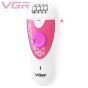 VGR Rechargeable Epilator, White and Pink - V-722