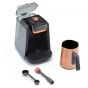Arzum OKKA Rich Pro Plus Turkish Coffee Maker, 1.3 Liters, 700 Watt - Black and Copper