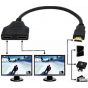 مقسم HDMI الي ثنائي HDMI، 30سم - اسود