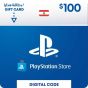 PlayStation PSN Card, 100 USD - Lebanon Store (Physical Card)