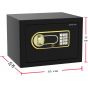 Safety Tech Electronic Safe Box, Black - GN25SEY