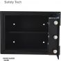 Safety Tech Biometric Fingerprint Safe Box, 30 Liters, Black and Gold - GN30 SFT3