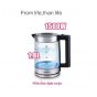 Jamaky Glass Electric Kettle, 1.8 Liter, 1500  Watt, Silver - JMK9500