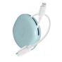 Cellularline 2 in 1 USB-C to Lightning Cable with Cable Case, 100 cm - White and Blue
