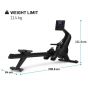 Entercise NordicTrack Rowing Machine, 114 KG, Black - RW600