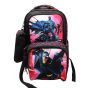 Gharibo Bags School Backpack With Lunch Bag and Pencil Case for Boys, Batman Pattern - Black and Red