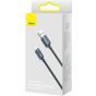 Baseus Crystal Shine Series CW-FXP USB-A to USB-C Charging and Data Cable, 1.2 Meters, Black - CAJY000401