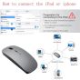 Rechargeable Wireless Optical Mouse, Gray - ZERU316