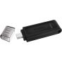 فلاش درايف USB-C كينجستون DT70، سعة 64 جيجا - اسود