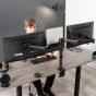 Vivo Dual Arm Holder for 13 to 27 Inch Monitors, with Laptop Holder, Black - STAND-V013L