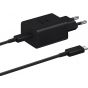 Super Fast Charging Travel Adapter With USB Type-C To USB Type-C Cable 45W Black
