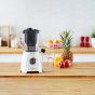Moulinex Electric Blender With Juice Jar, 600 Watt, White - LM42Q127